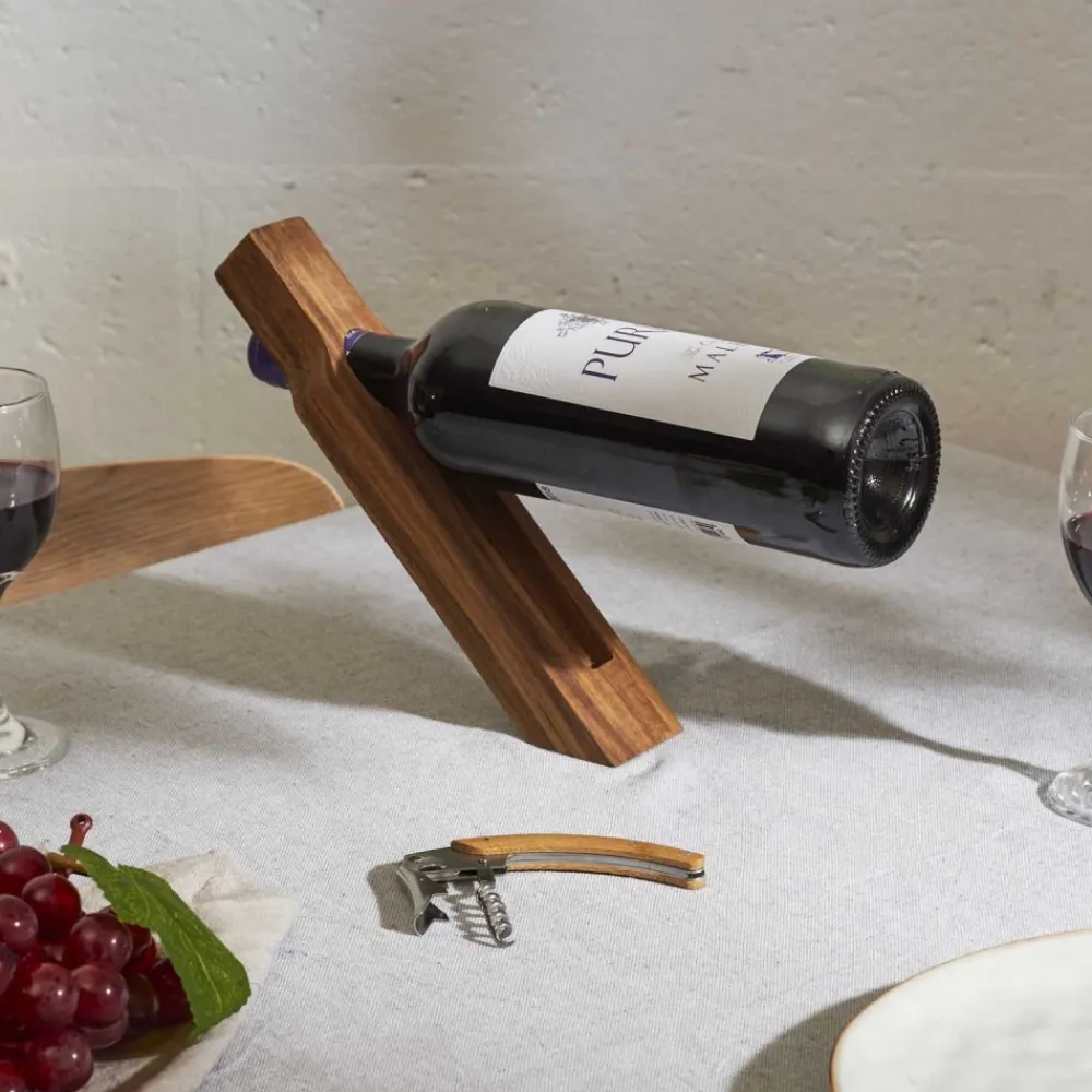 Stojak na wino GRAVINO drewniany * HowHomely New