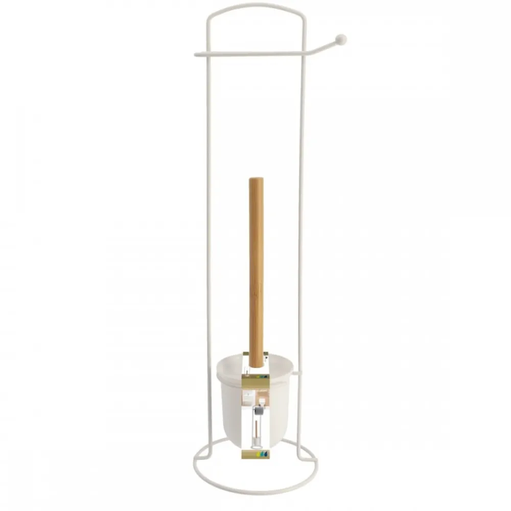 Stojak ze szczotką do WC White bamboo * TENDANCE Sale