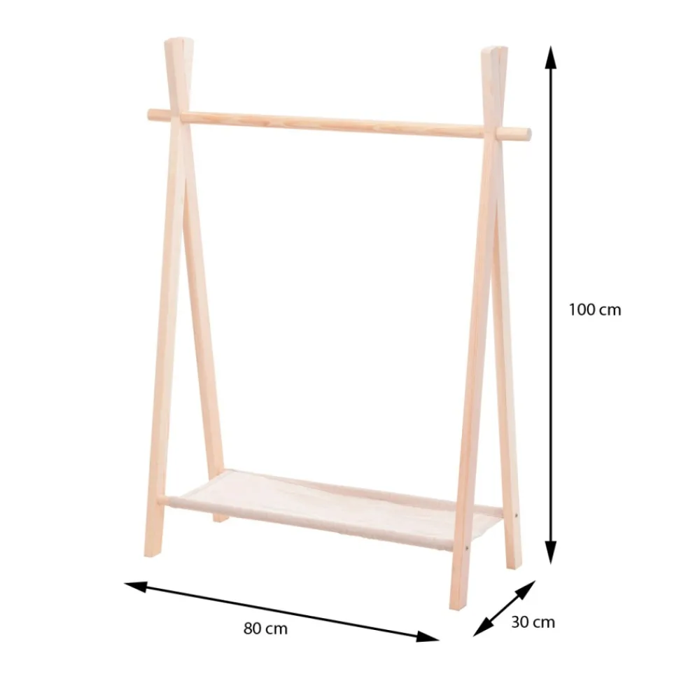 Stojący wieszak na ubrania dla dzieci 86x57x100 cm * H&S Decoration Clearance