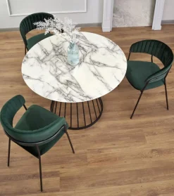 Stół okrągły Brodway White Marble 110 cm * Halmar Clearance