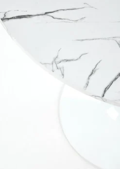 Stół okrągły Denver White Marble 80 cm * Halmar Hot