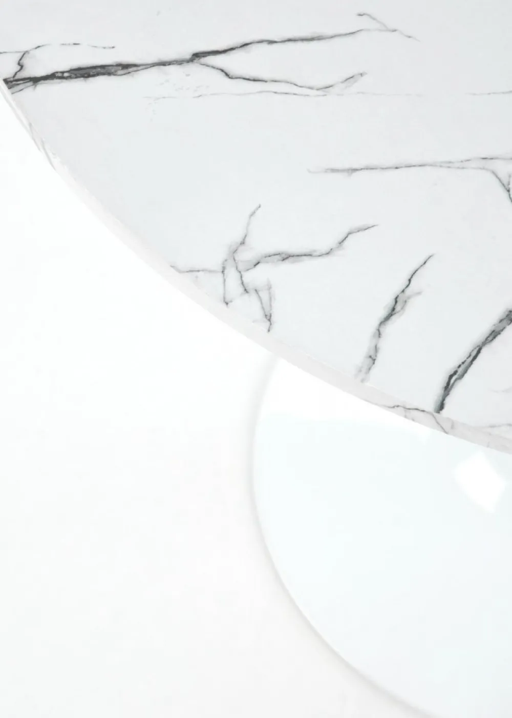 Stół okrągły Denver White Marble 80 cm * Halmar Hot
