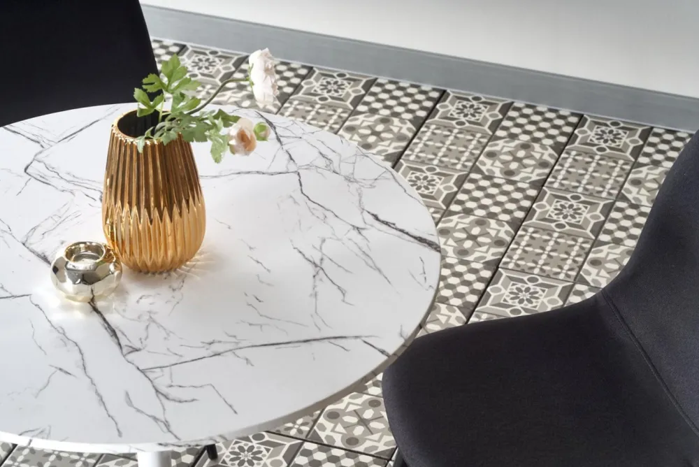 Stół okrągły Denver White Marble 80 cm * Halmar Hot