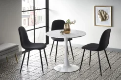 Stół okrągły Denver White Marble 80 cm * Halmar Hot