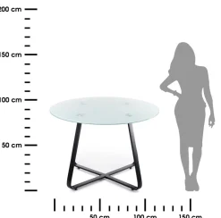 Stół okrągły Tika Black 110 cm * HowHomely Discount