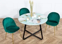 Stół okrągły Tika Black 110 cm * HowHomely Discount