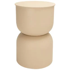 Stolik boczny piaskowy o nowoczesnym kształcie h46 cm