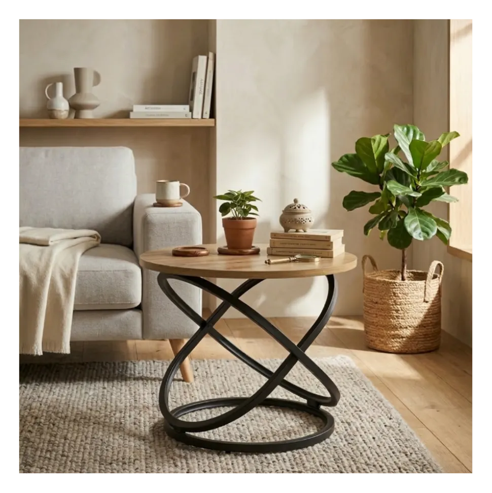 Stolik kawowy 60cm Selvia okrągły LOFT