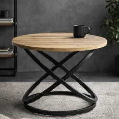 Stolik kawowy 60cm Selvia okrągły LOFT