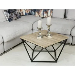 Stolik kawowy Curved 60 cm czarny ciemny