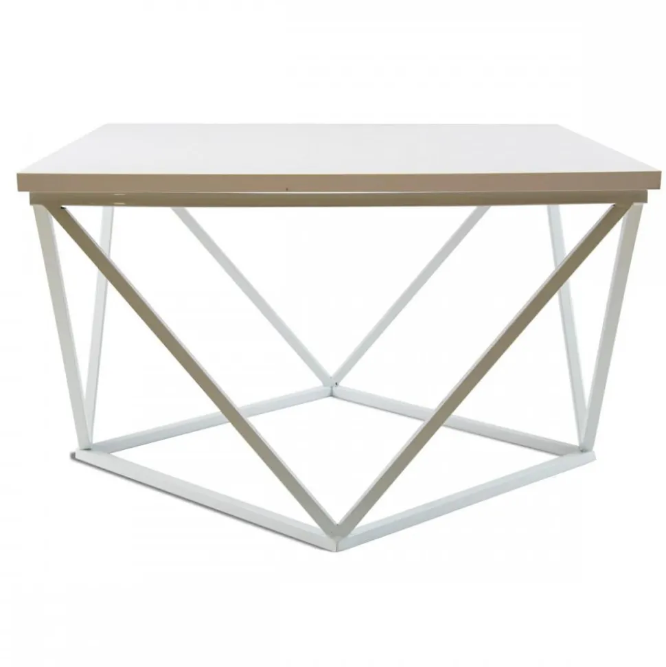 Stolik kawowy Curved 60 cm biały