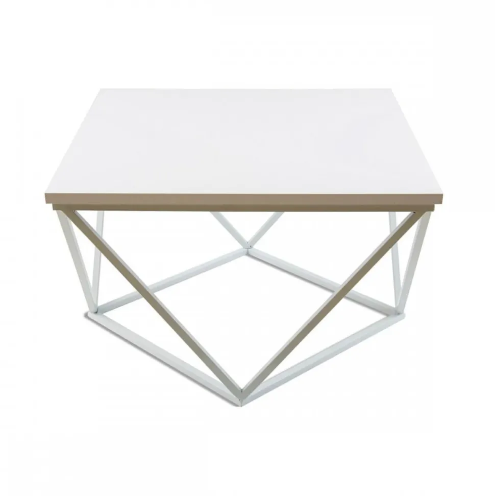 Stolik kawowy Curved 60 cm biały