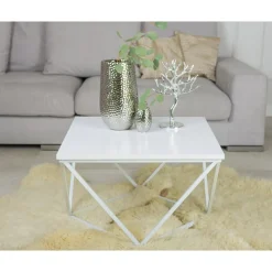 Stolik kawowy Curved 60 cm biały