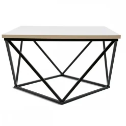 Stolik kawowy Curved 60 cm czarno biały