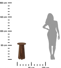 Stolik kawowy Dalia 30cm w kolorze akacji