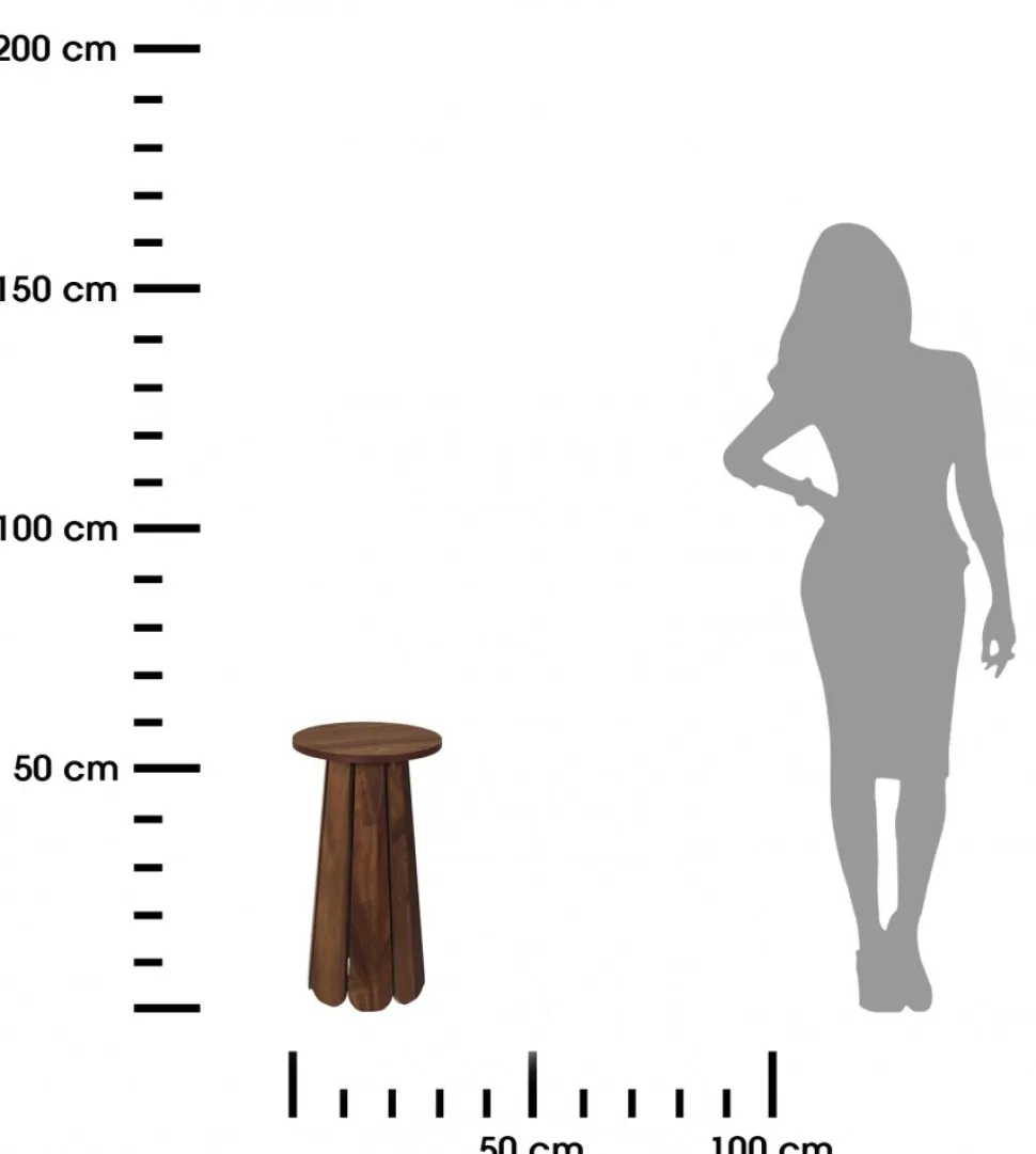 Stolik kawowy Dalia 30cm w kolorze akacji
