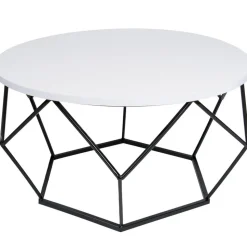 Stolik kawowy Diamond 70 cm czarno biały LOFT