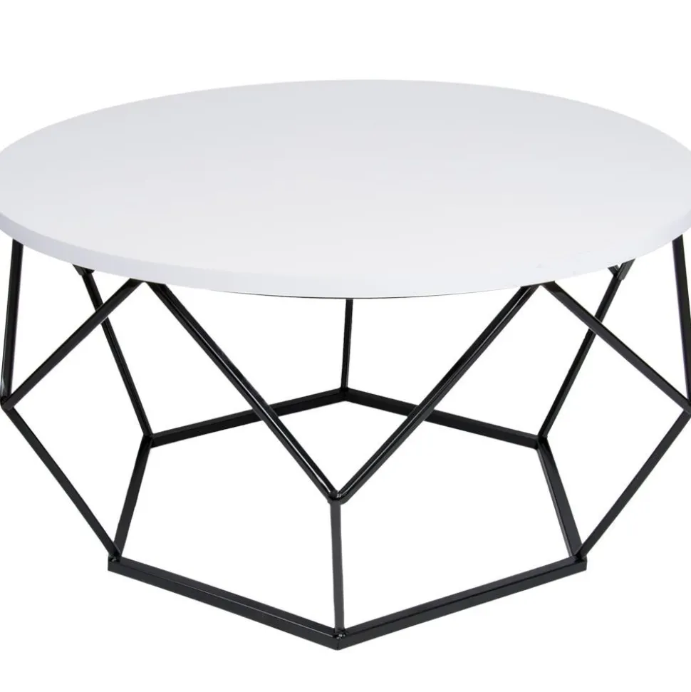 Stolik kawowy Diamond 70 cm czarno biały LOFT