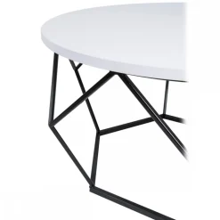 Stolik kawowy Diamond 70 cm czarno biały LOFT