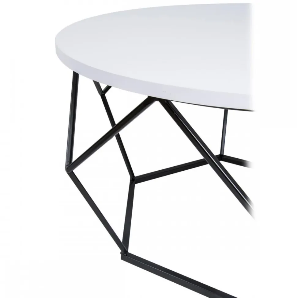 Stolik kawowy Diamond 70 cm czarno biały LOFT