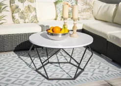 Stolik kawowy Diamond 70 cm czarno biały LOFT