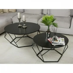 Stolik kawowy Diamond 90 cm czarny LOFT
