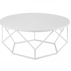 Stolik kawowy Diamond 90 cm biały GLAMOUR