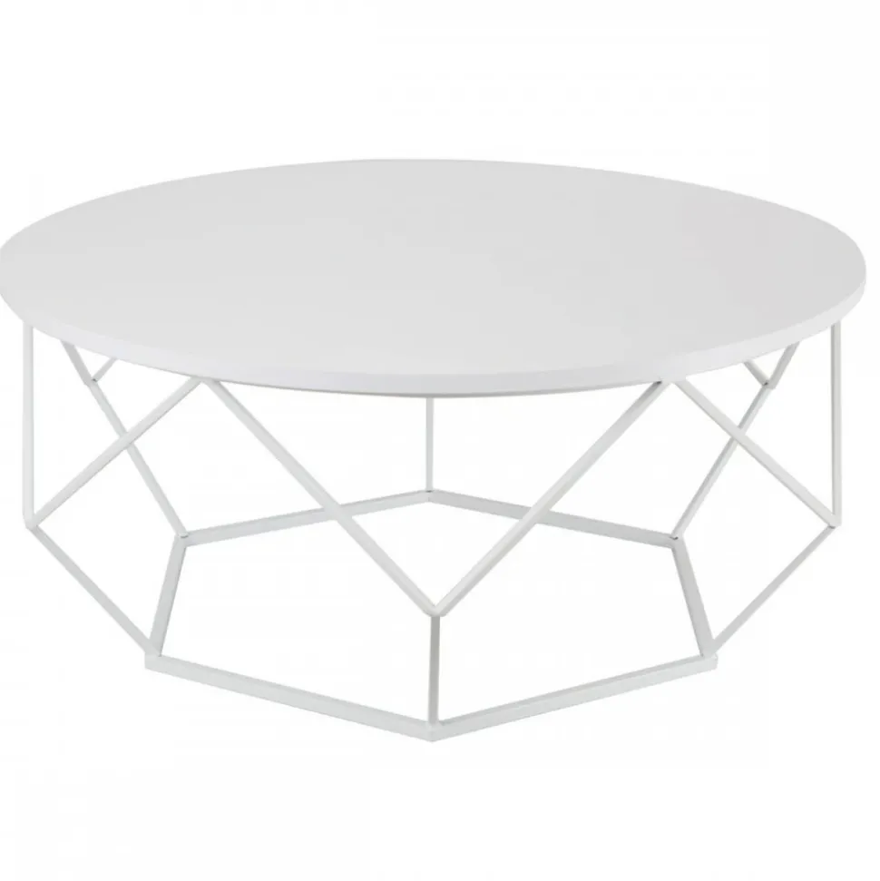 Stolik kawowy Diamond 90 cm biały GLAMOUR