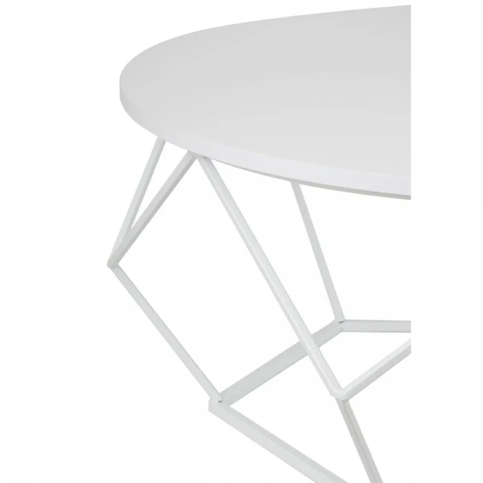 Stolik kawowy Diamond 90 cm biały GLAMOUR