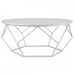 Stolik kawowy Diamond 90 cm biały GLAMOUR