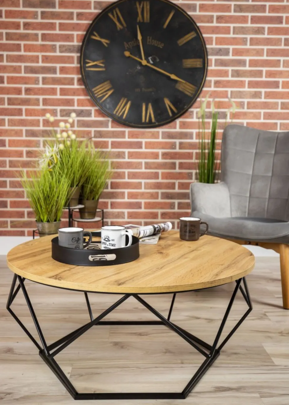 Stolik kawowy Diamond 90 cm Dąb Lancelot LOFT