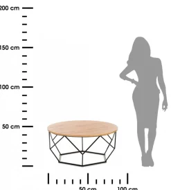 Stolik kawowy Diamond 90 cm Dąb Lancelot LOFT
