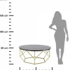 Stolik kawowy Diamond 90 cm złoto czarny GLAM