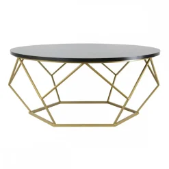 Stolik kawowy Diamond 90 cm złoto czarny GLAM