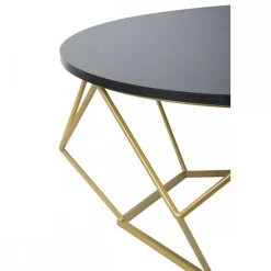 Stolik kawowy Diamond 90 cm złoto czarny GLAM