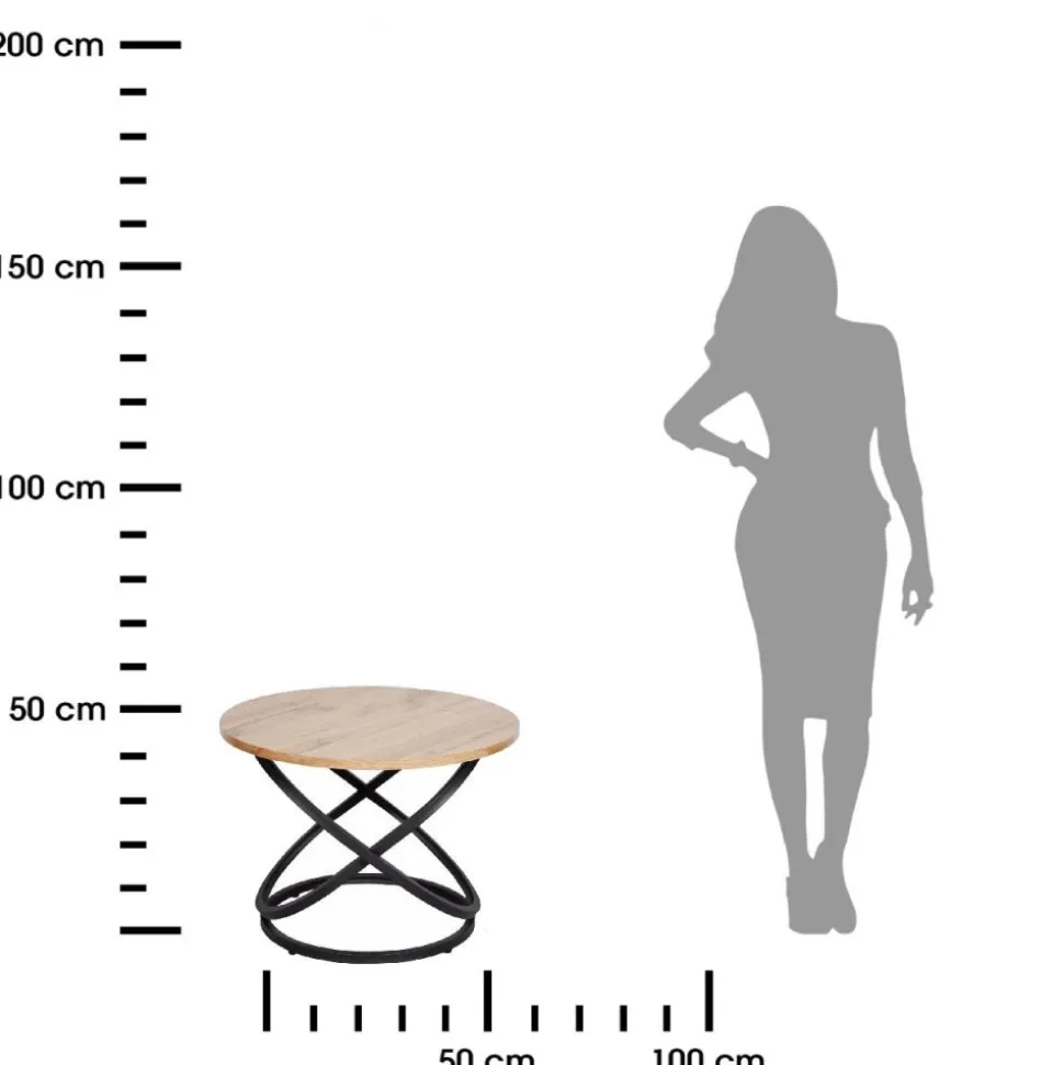 Stolik kawowy EOS okrągły 60cm dąb