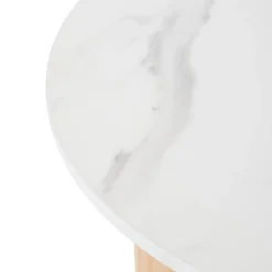 Stolik kawowy Homelya 45 cm biały marmur