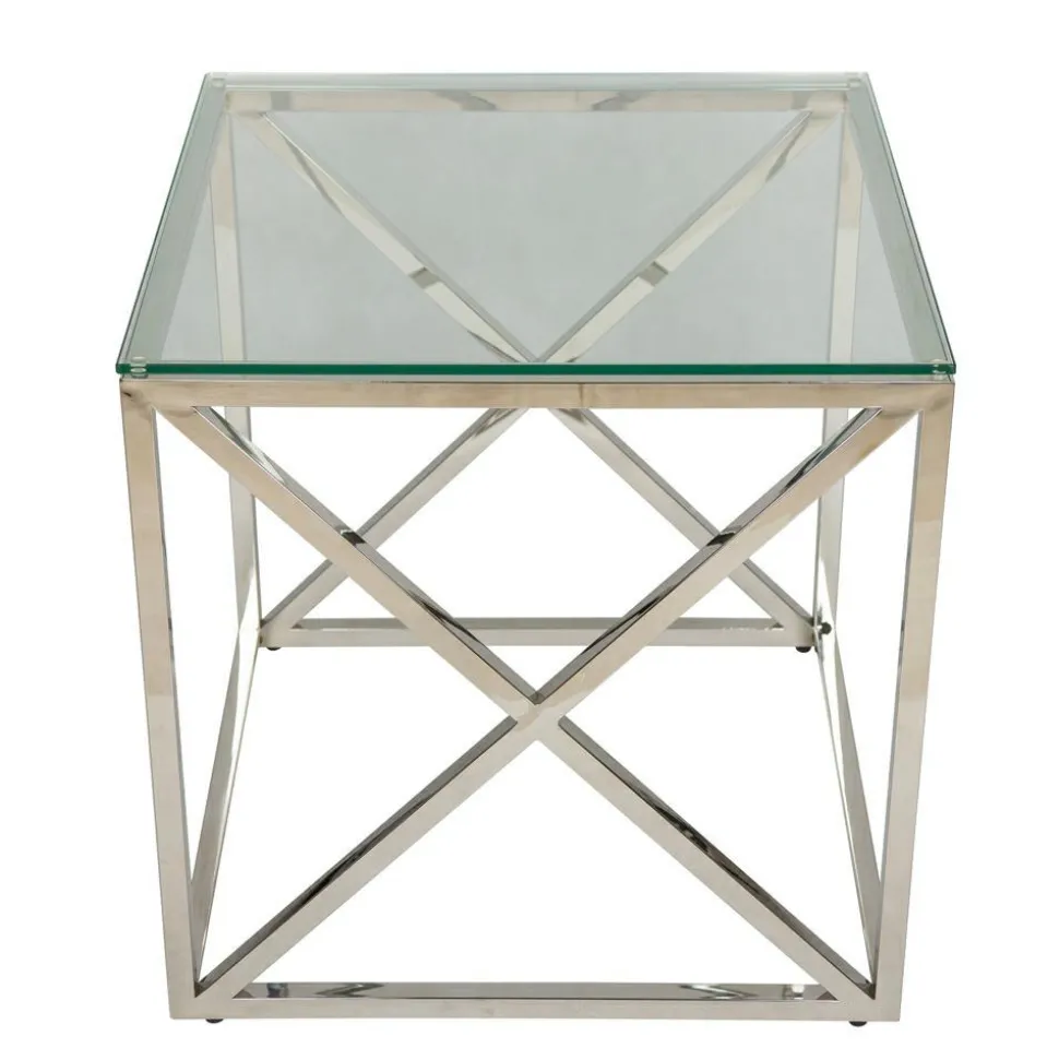 Stolik kawowy Nelja Silver 55 cm