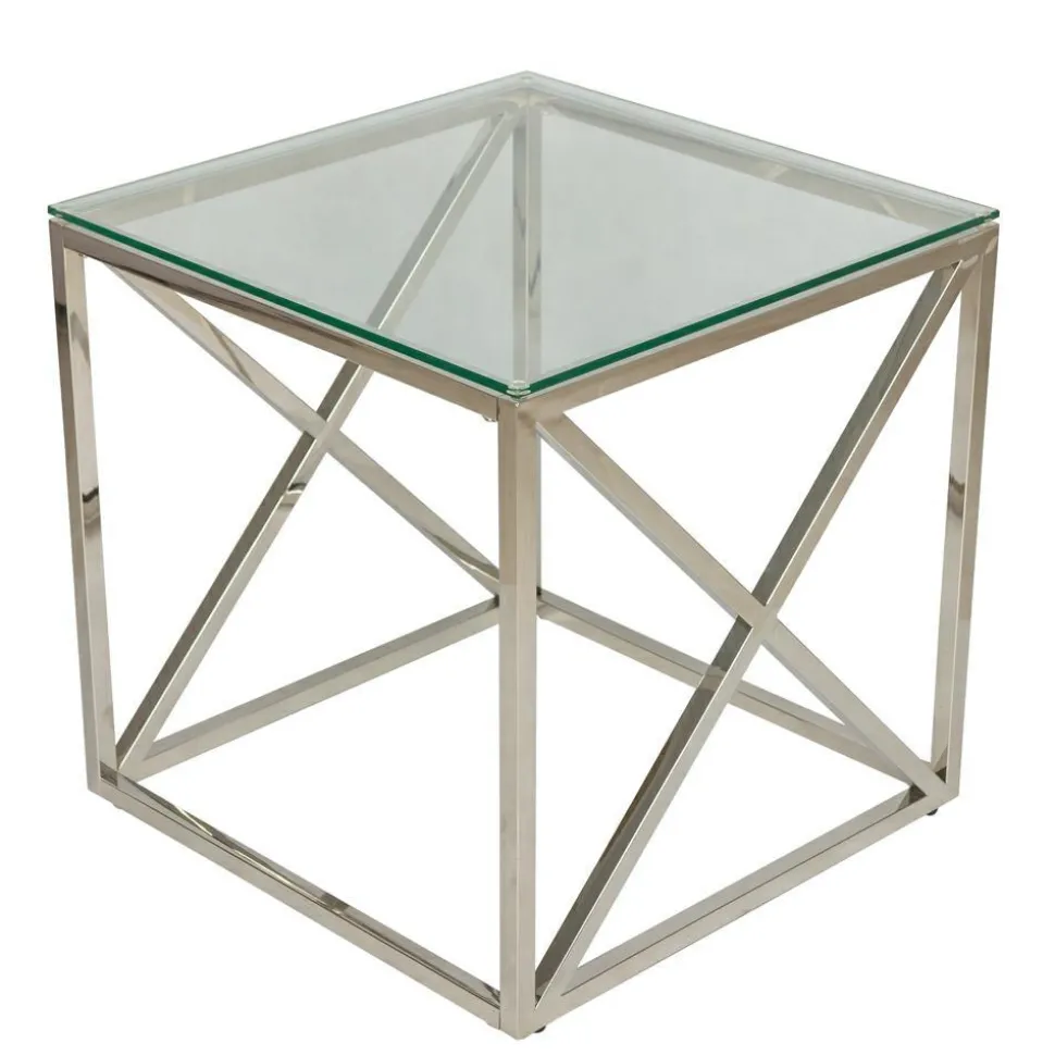Stolik kawowy Nelja Silver 55 cm