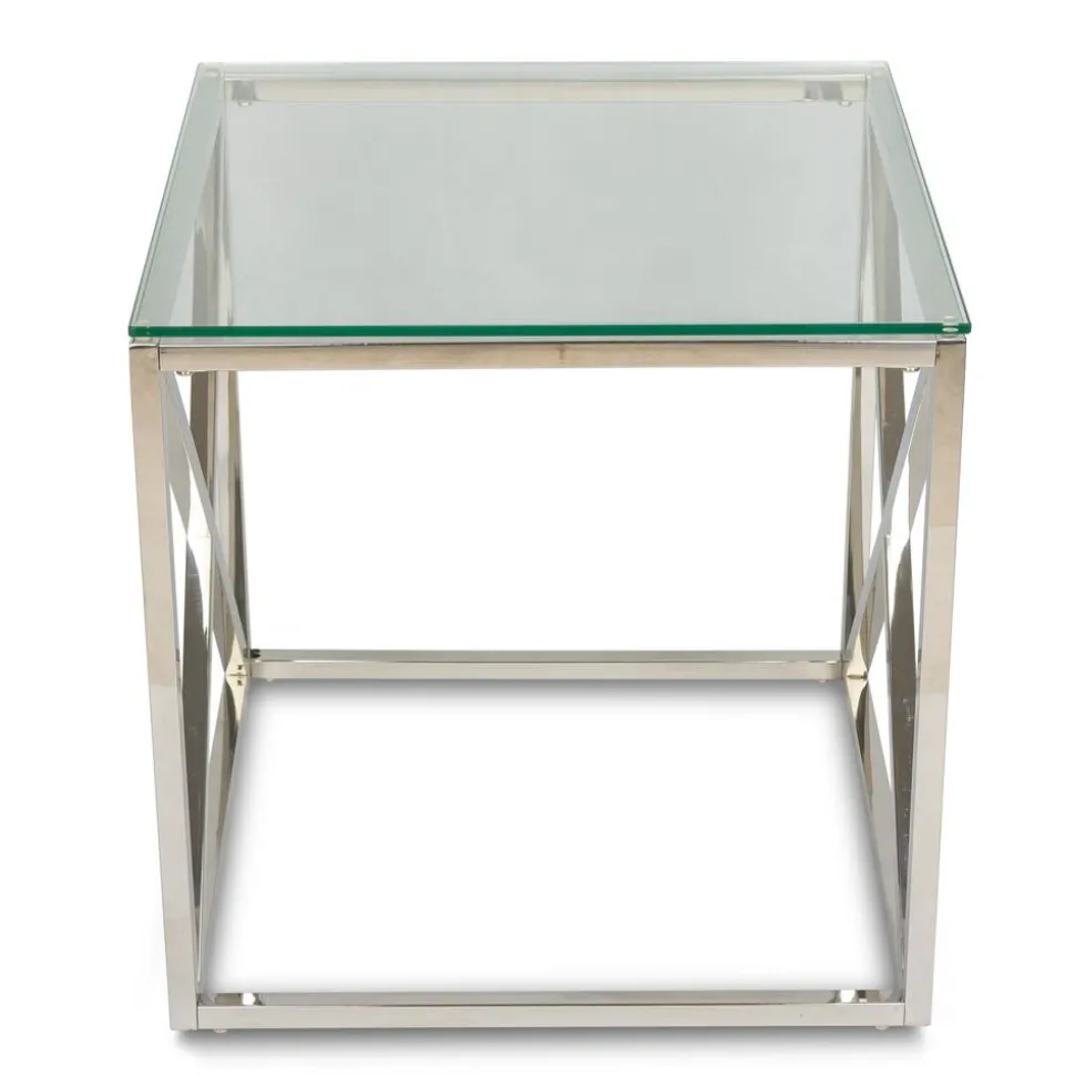 Stolik kawowy Nelja Silver 55 cm