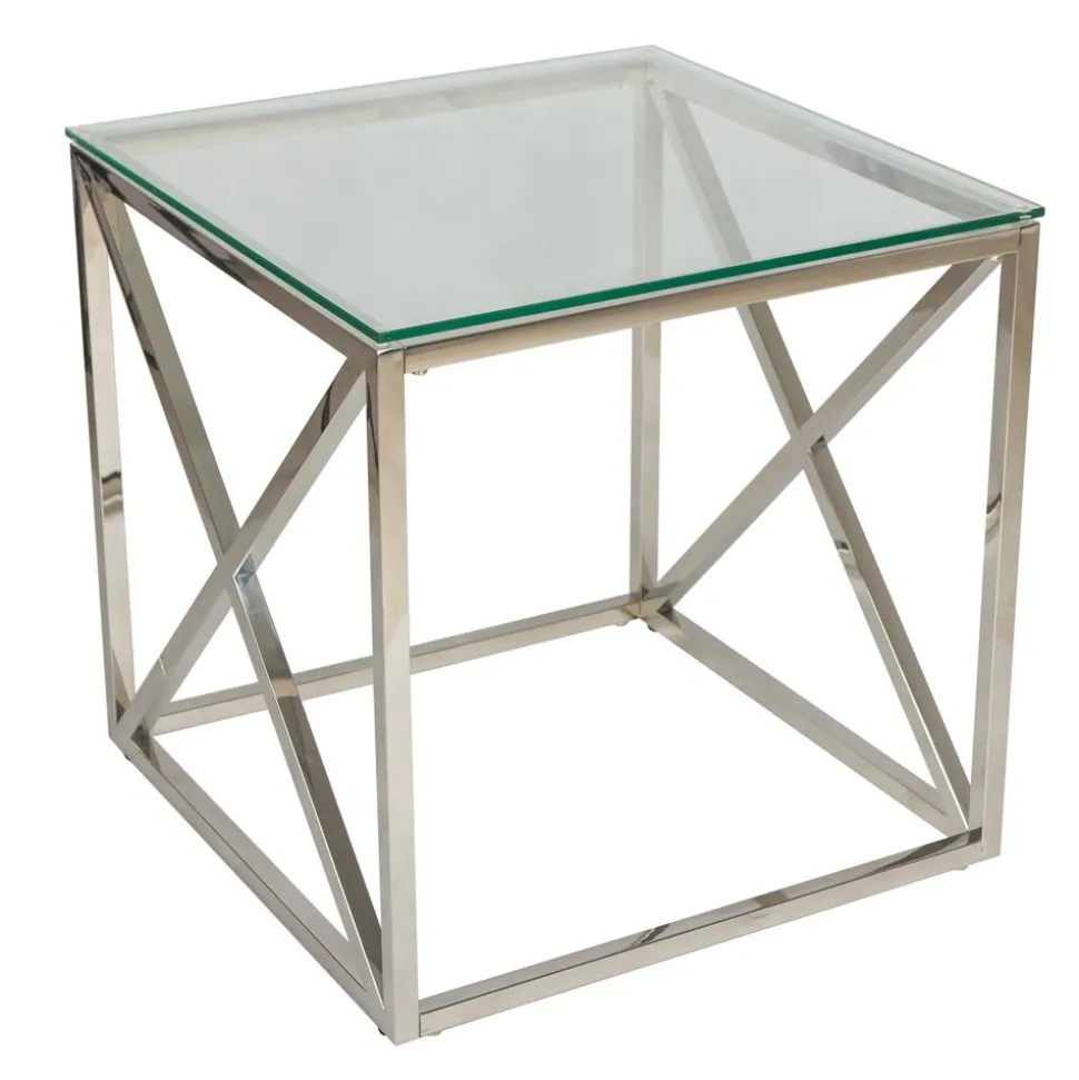 Stolik kawowy Nelja Silver 55 cm