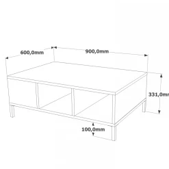 Stolik kawowy ROYAL kolor dąb antracyt