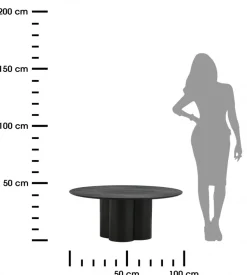 Stolik kawowy TIGA czarny 100 cm