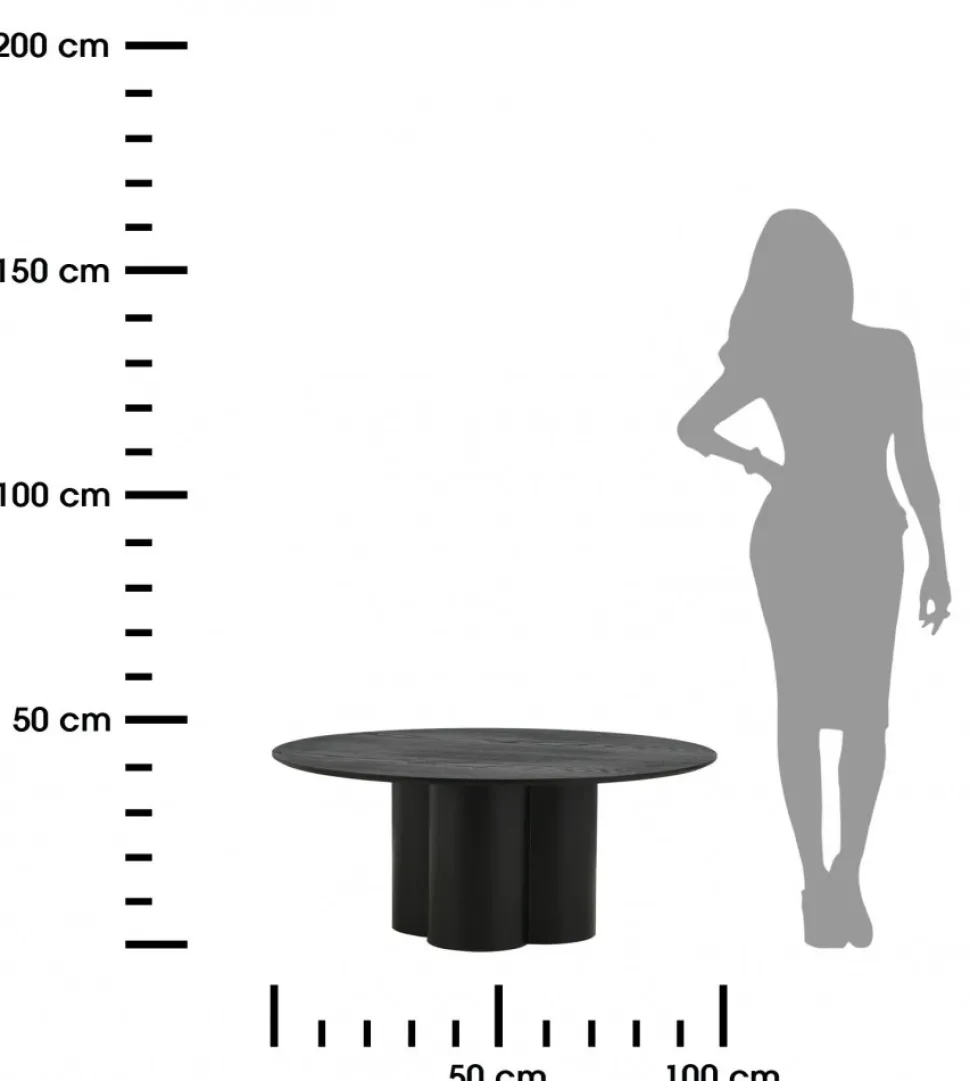 Stolik kawowy TIGA czarny 100 cm