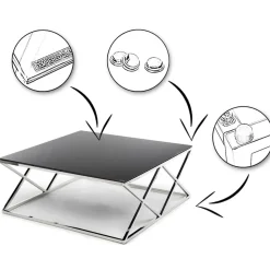 Stolik kawowy Timantti Silver Black 110