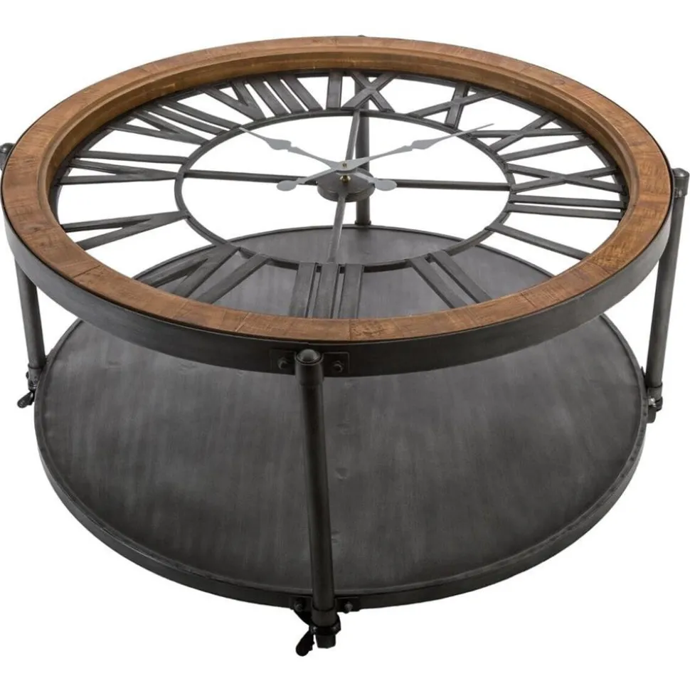 Stolik kawowy Torof z zegarem 90 cm