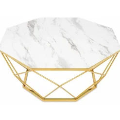 Stolik kawowy Volare Gold White