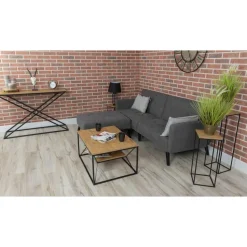 Stolik kawowy z półką 80x60 cm BasicLoft
