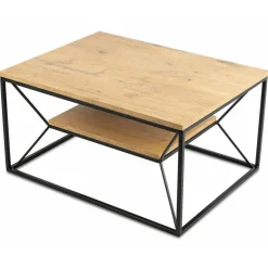 Stolik kawowy z półką 80x60 cm BasicLoft