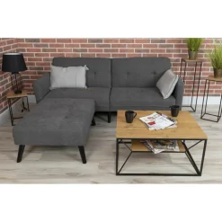Stolik kawowy z półką 80x60 cm BasicLoft